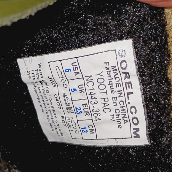 Sorel Yoot Pack Waterproof/Lining Winter/Snow Boots Size 6C Unisex - Picture 4 of 8